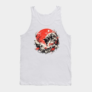 japanese wolf Tank Top